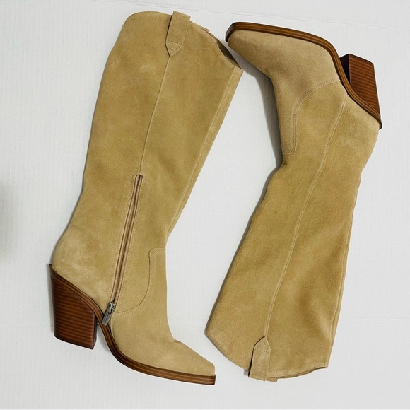 VINCE CAMUTO SUEDE AFELIA BOOTS SZ8.5 - Picture 2 of 11